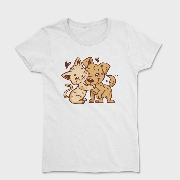 Cat Dog Hug, Tricou Femei