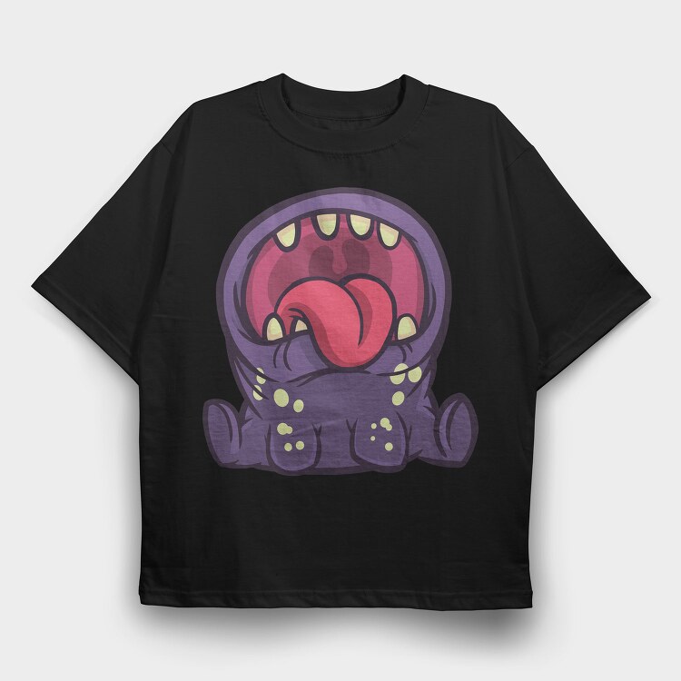 Monster Open Mouth, Tricou Oversize Barbati (Unisex)