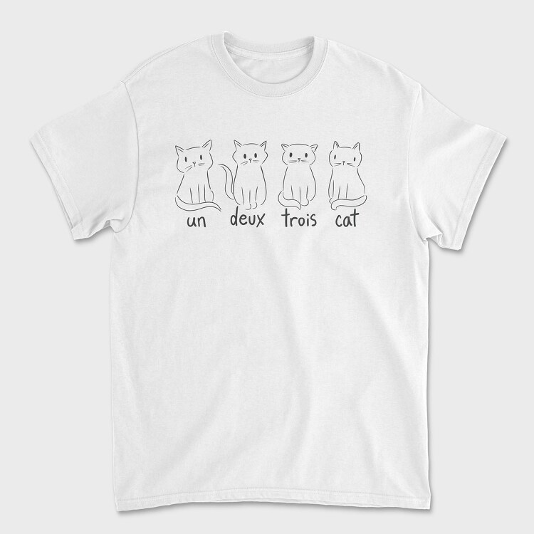 Tricou Barbati (Unisex), Cat French Quote