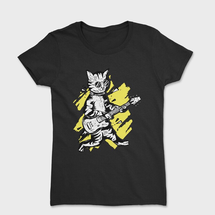 Tricou Femei, Cat Guitar