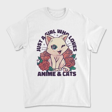 Tricou Barbati (Unisex), Cat Kawaii Anime Quote