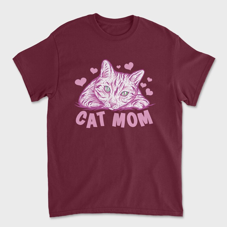 Cat Mom Pink, Tricou Barbati (Unisex)