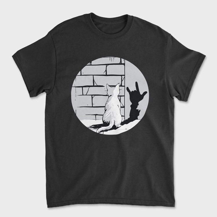 Tricou Barbati (Unisex), Cat Rock Sign Shadow