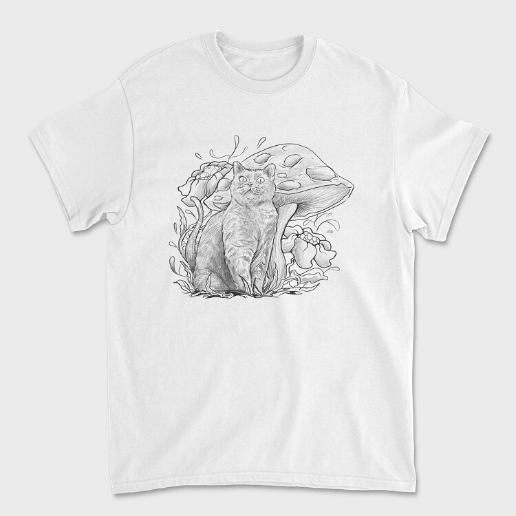 Cat Shroom, Tricou Barbati (Unisex)