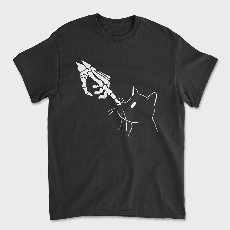 Cat Skeleton Hand, Tricou Barbati (Unisex)