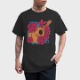 Flower Guitar Uke Flowers, Tricou Barbati (Unisex)