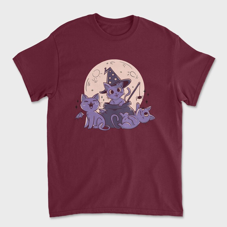 Tricou Barbati (Unisex), Cats Halloween Composition