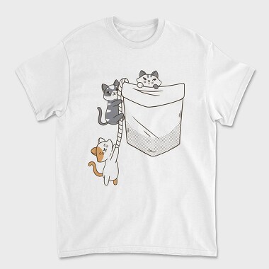 Tricou Barbati (Unisex), Cats Pocket