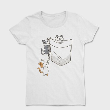 Tricou Femei, Cats Pocket