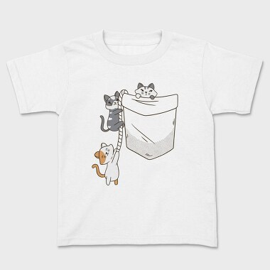 Tricou Copii, Cats Pocket