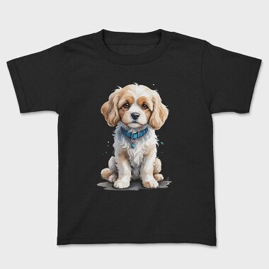 Cavachon Dog Watercolor, Tricou Copii