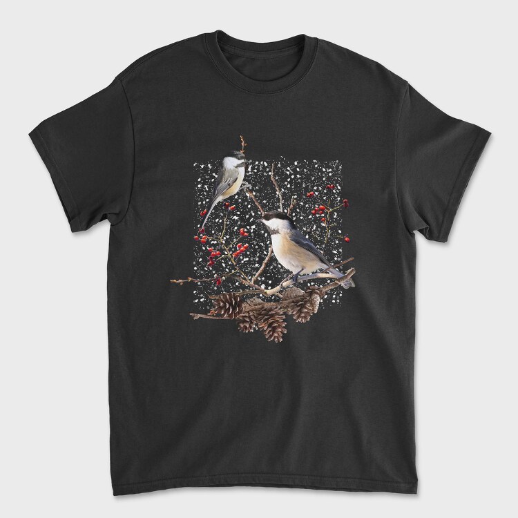 Tricou Barbati (Unisex), Chickadee Bird