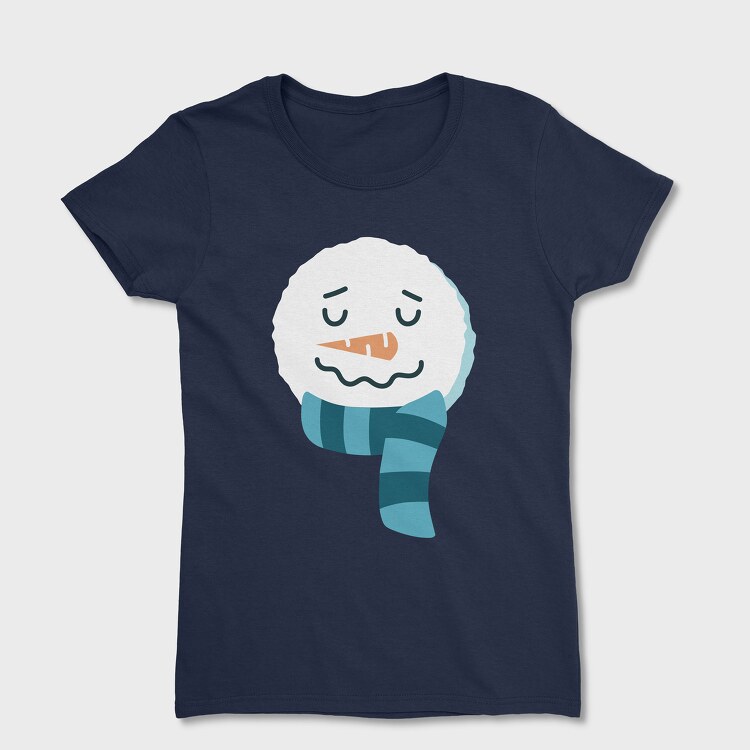 Tricou Femei, Christmas Snowman Faces 1