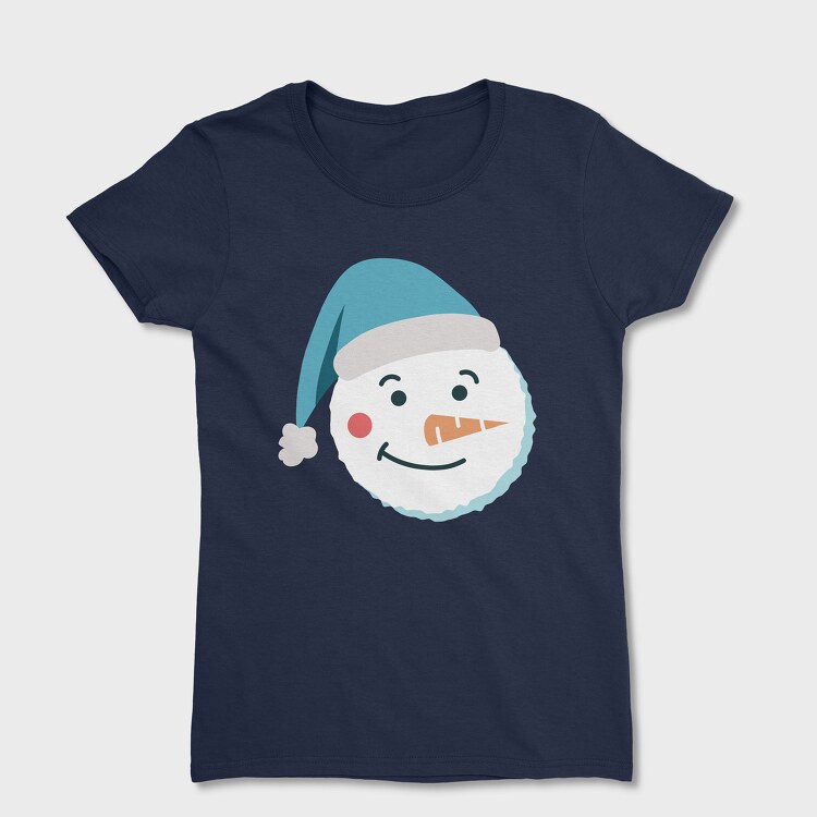 Tricou Femei, Christmas Snowman Faces 4