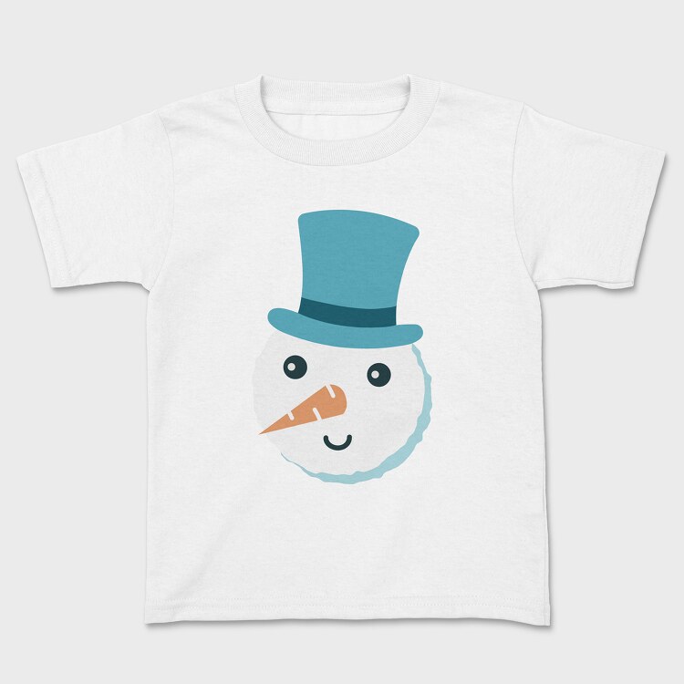 Tricou Copii, Christmas Snowman Faces 5