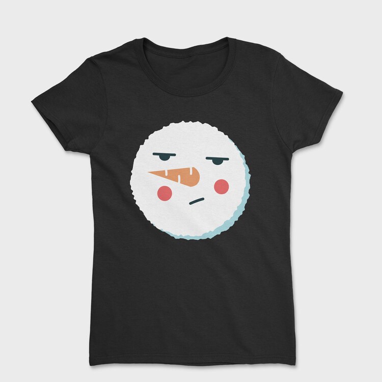 Tricou Femei, Christmas Snowman Faces 9