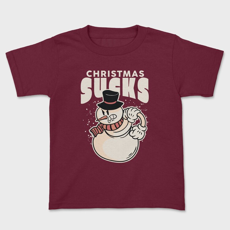 Tricou Copii, Christmas Sucks Snowman