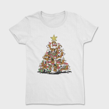 Christmas Tree Beagle, Tricou Femei