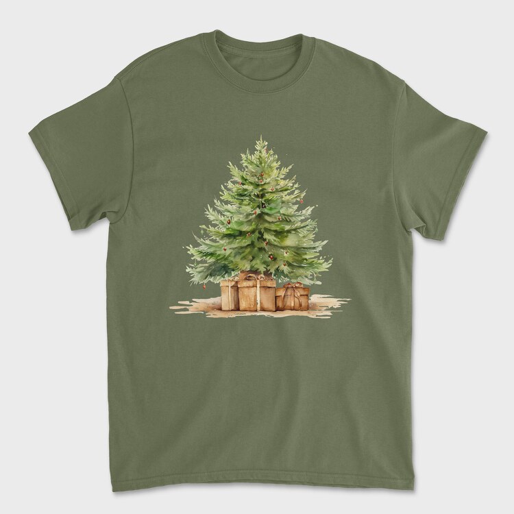 Tricou Barbati (Unisex), Christmas Tree Old