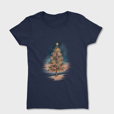 Christmas Tree Watercolor, Tricou Femei