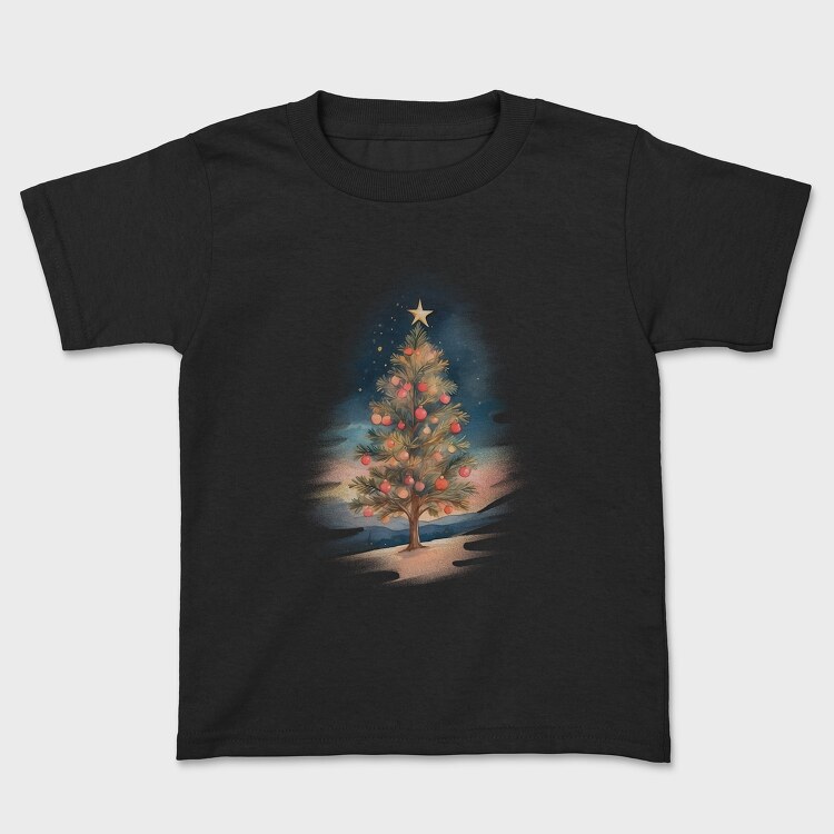 Tricou Copii, Christmas Tree Watercolor