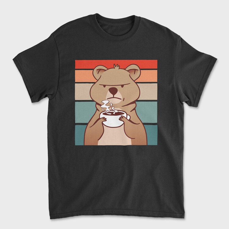 Tricou Barbati (Unisex), Coffee Grumpy Quokka