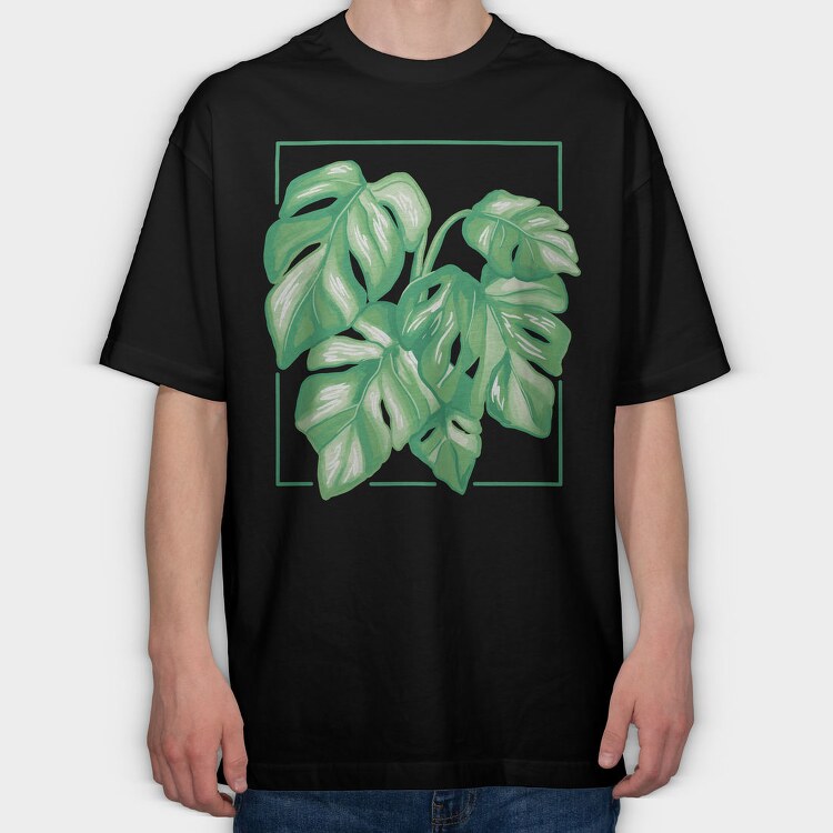 Monstera Variegata Plant, Tricou Oversize Barbati (Unisex)