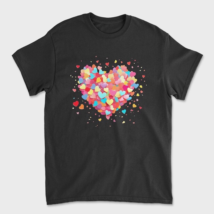 Tricou Barbati (Unisex), Confetti Heart