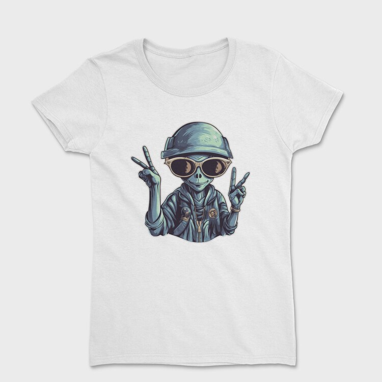 Tricou Femei, Cool Alien Peace