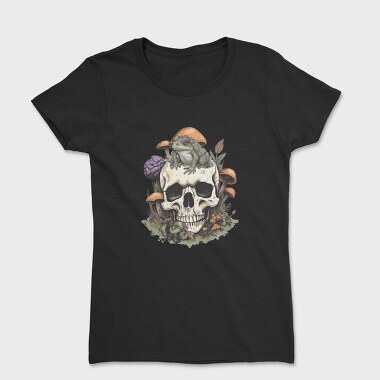 Cottagecore Frog Skull, Tricou Femei