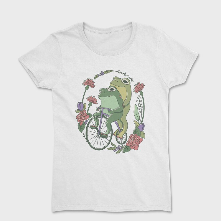 Tricou Femei, Cottagecore Frogs