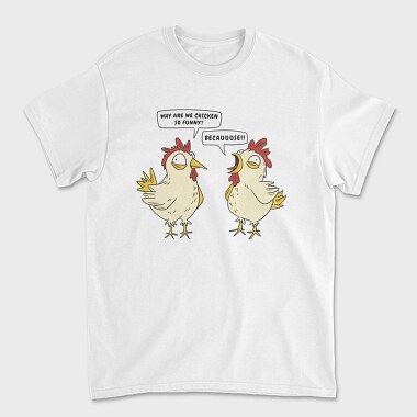 Tricou Barbati (Unisex), Crazy Funny Chickens