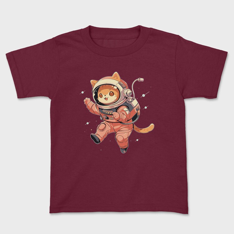 Tricou Copii, Cute Cat in Space