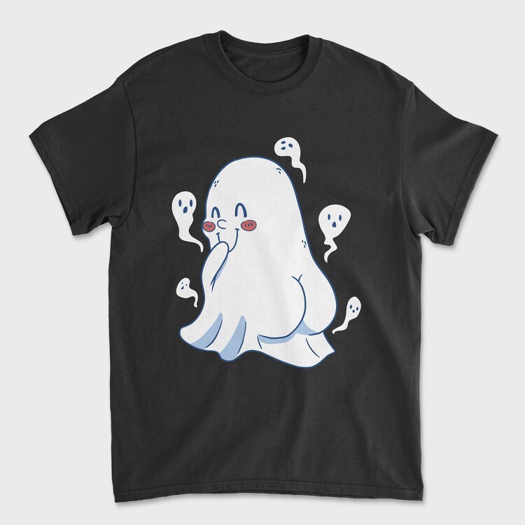 Tricou Barbati (Unisex), Cute Ghost