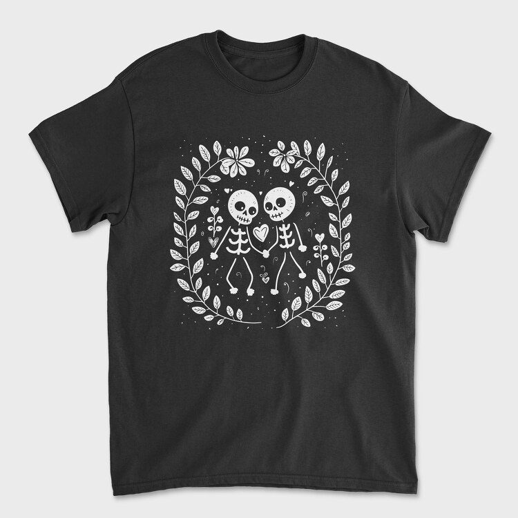 Cute Skeletons in Love, Tricou Barbati (Unisex)