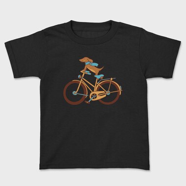 Dachshund Dog Bike, Tricou Copii