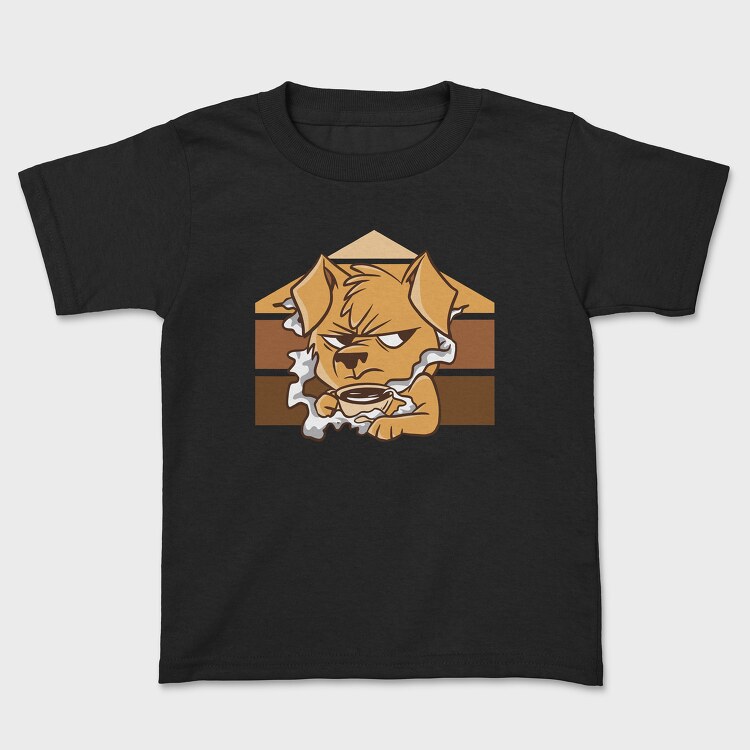 Tricou Copii, Dark Coffee Darker Soul Dog