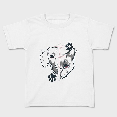 Dog and Cat Heartbeat, Tricou Copii