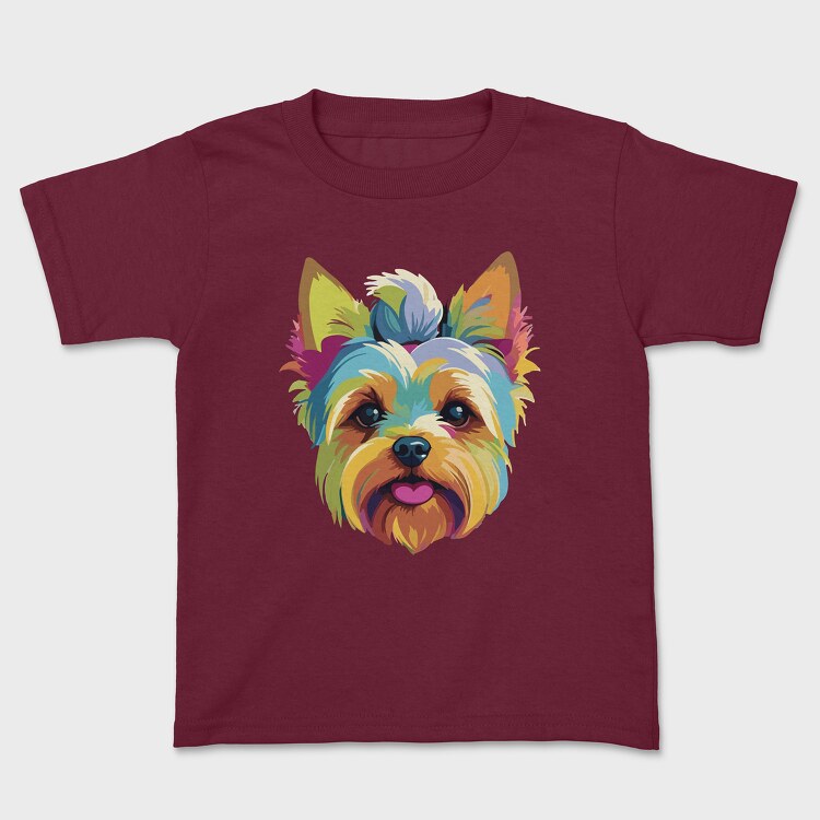 Tricou Copii, Dog Colorful