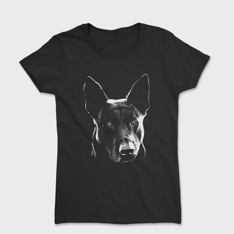 Dog Hollandse Herdershond Monochrome, Tricou Femei