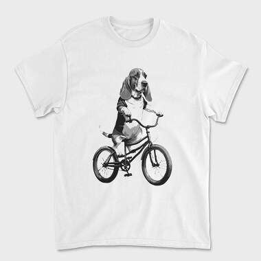 Dog on Bike, Tricou Barbati (Unisex)