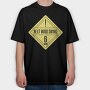 Mood Swing Warning Ironic Signs Next Mood Swing, Tricou Oversize Barbati (Unisex)