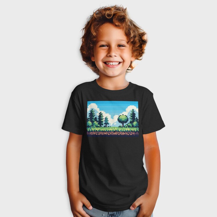 Pixel Art Landscape, Tricou Copii
