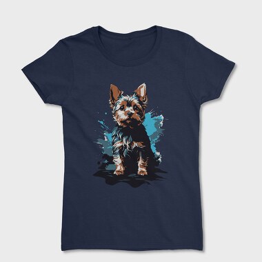 Dog Yorkshire Watercolor, Tricou Femei