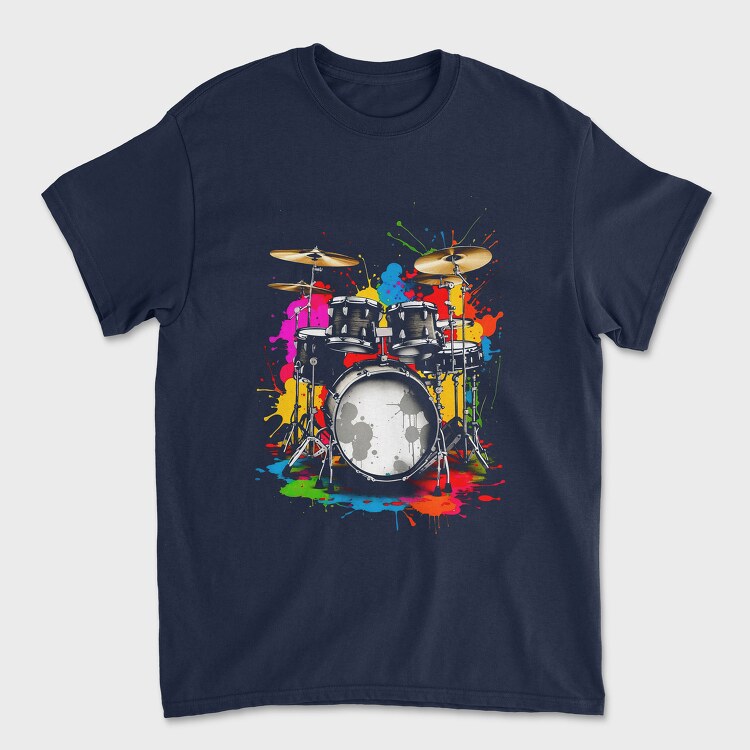 Tricou Barbati (Unisex), Drummer Set Colorful