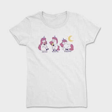 Eating Reading Sleeping Unicorn, Tricou Femei