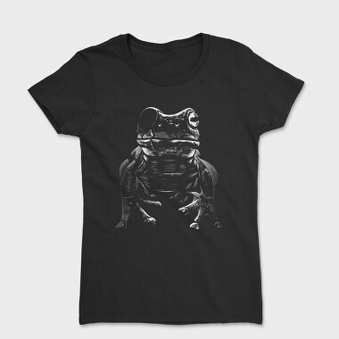 Tricou Femei, Eyepatch Frog Portrait