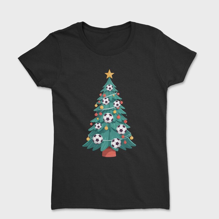 Tricou Femei, Football Christmas Tree