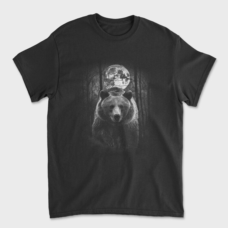 Tricou Barbati (Unisex), Forest Bear Moon