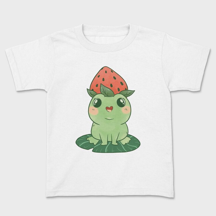 Frog Cute Strawberry, Tricou Copii